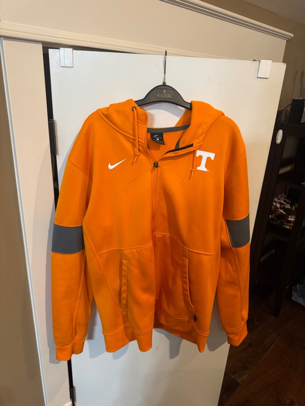 Nike Orange Tennessee Volunteers Full-Zip Hoodie with Gray Sleeve Panels